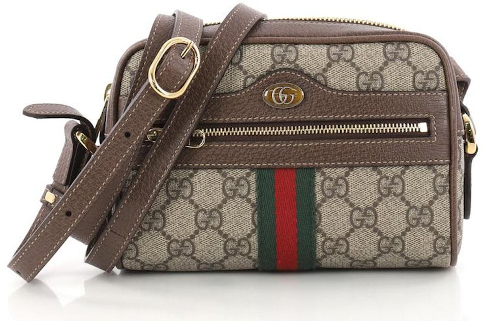 Gucci Ophidia Leather-trimmed Printed Coated-canvas Shoulder Bag - Beige - One Size