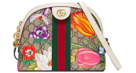 Gucci Ophidia Dome Crossbody GG Supreme Flora Ivory/Beige