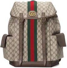 Gucci Ophidia Backpack GG Supreme Small Beige/Ebony in Canvas/Leather ...