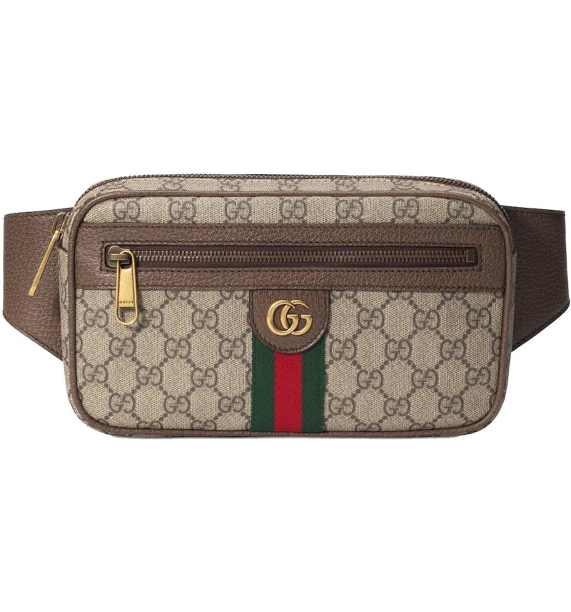 Gucci Ophidia GG Belt Bag Medium Beige/Ebony in Supreme Soft