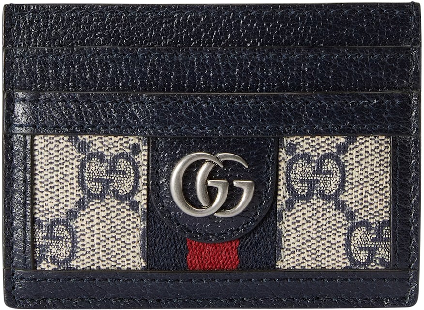 Ophidia GG wallet in Blue Beige GG Canvas