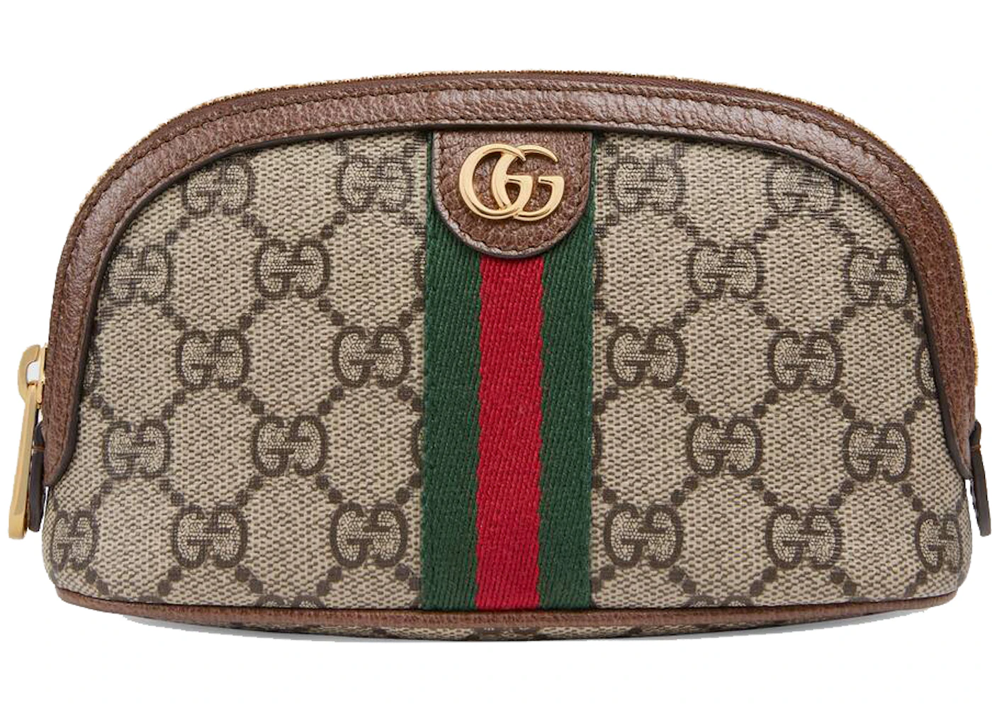 Gucci Ophidia GG Medium Cosmetic Case Beige/Ebony in Canvas with