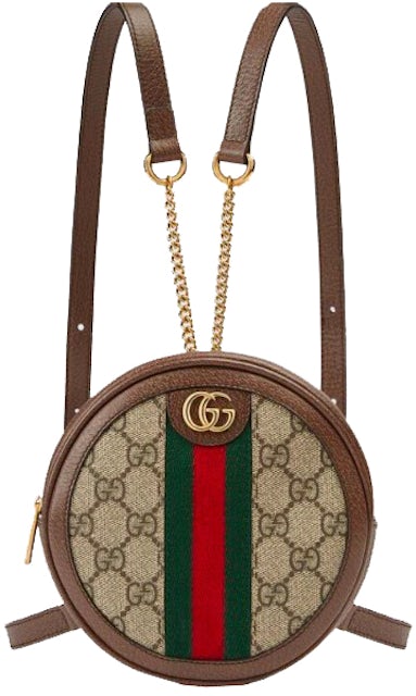 Gucci Ophidia GG Mini Backpack Brown in Leather/Canvas with Gold-tone - US