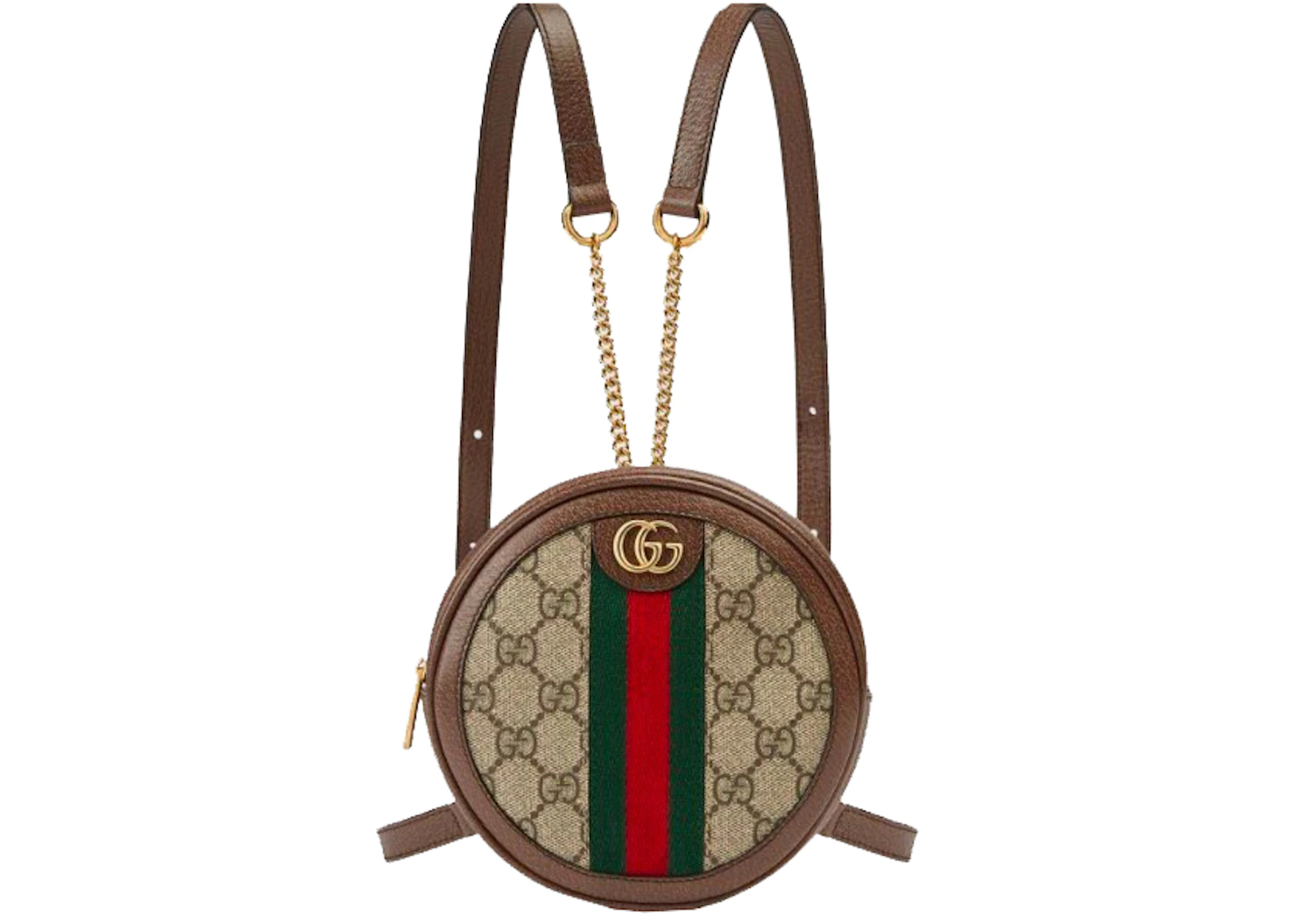 Ajuste En contra Cubeta Gucci Ophidia GG Mini Backpack Brown in Leather/Canvas with Gold-tone - ES