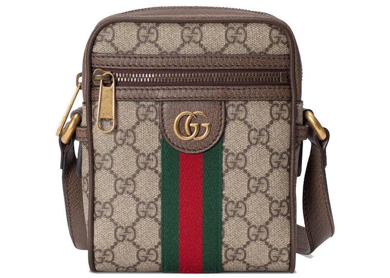 Gucci Ophidia GG Shoulder Bag Beige/Ebony in Supreme Canvas with