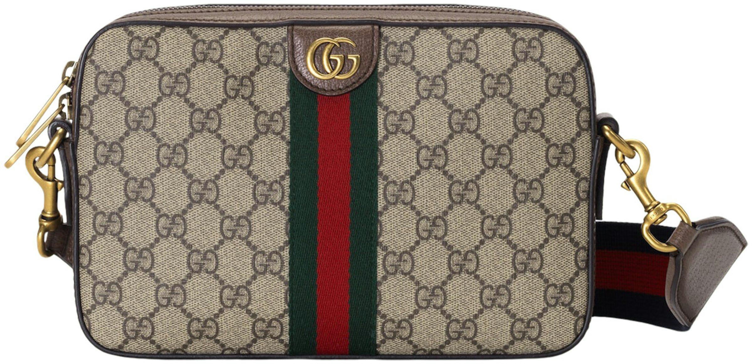 Gucci Ophidia GG Shoulder Bag GG Supreme Canvas Beige/Ebony/Green