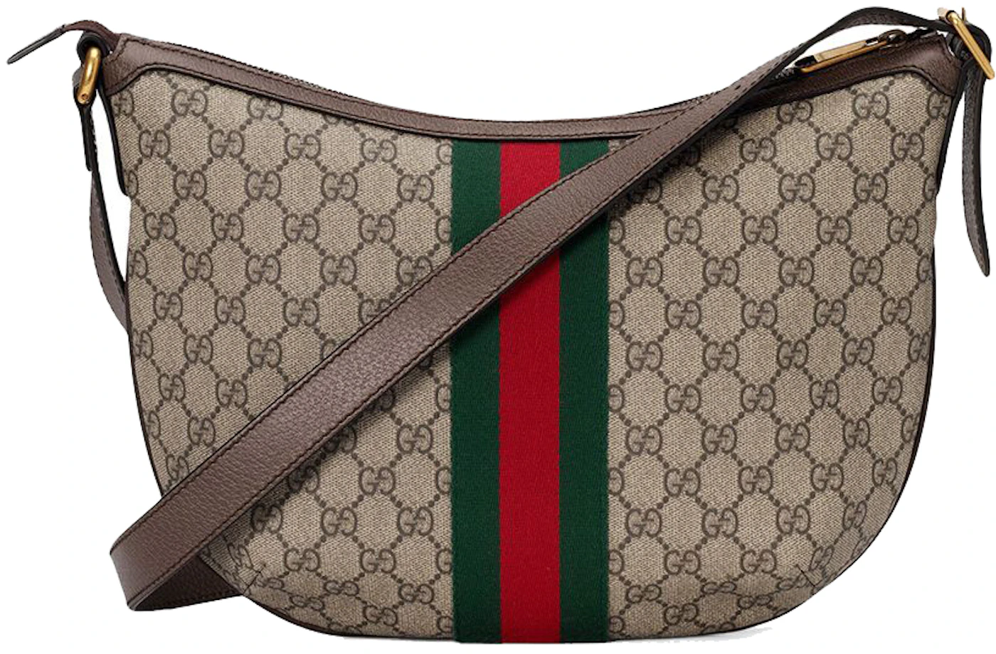 Gucci Ophidia GG Shoulder Bag Small Beige/Ebony in Canvas/Leather with ...