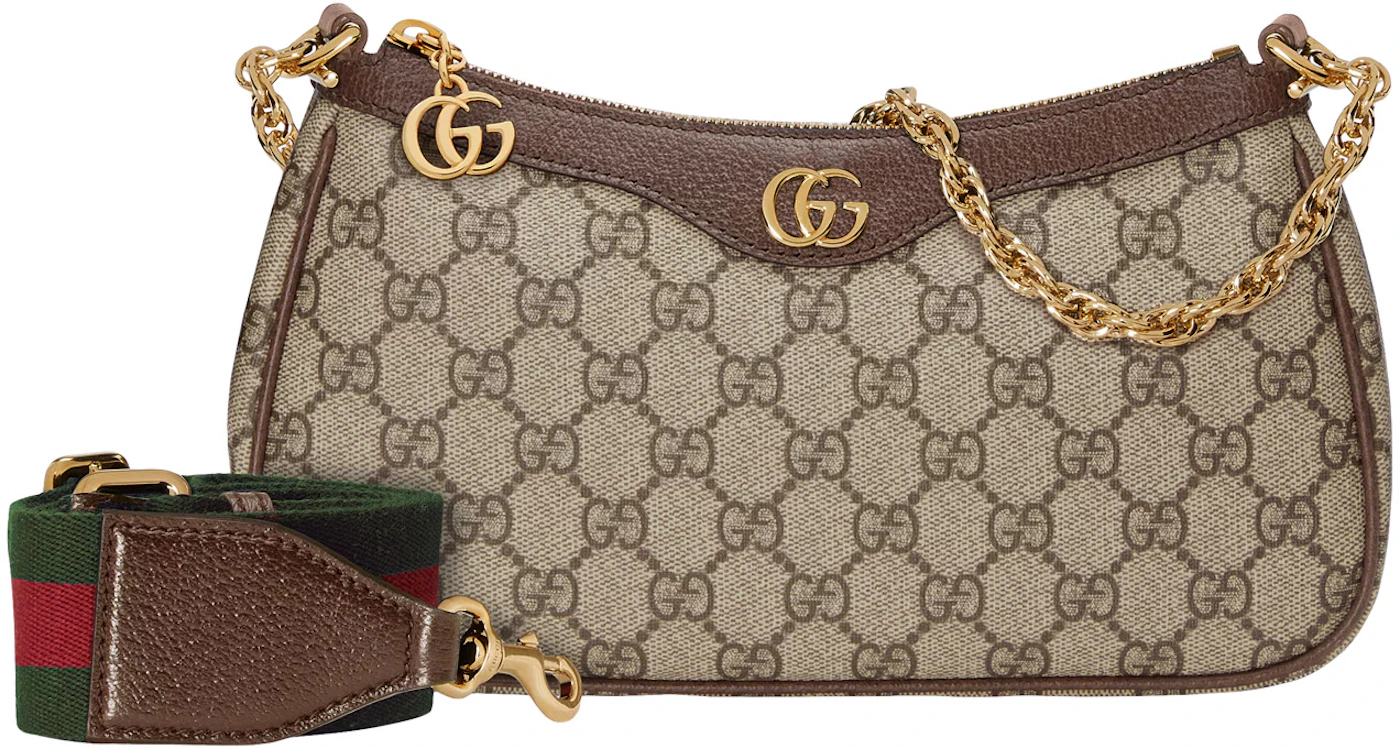 Gucci Ophidia GG Small Handbag Beige/Ebony in GG Supreme Canvas with  Gold-tone - US