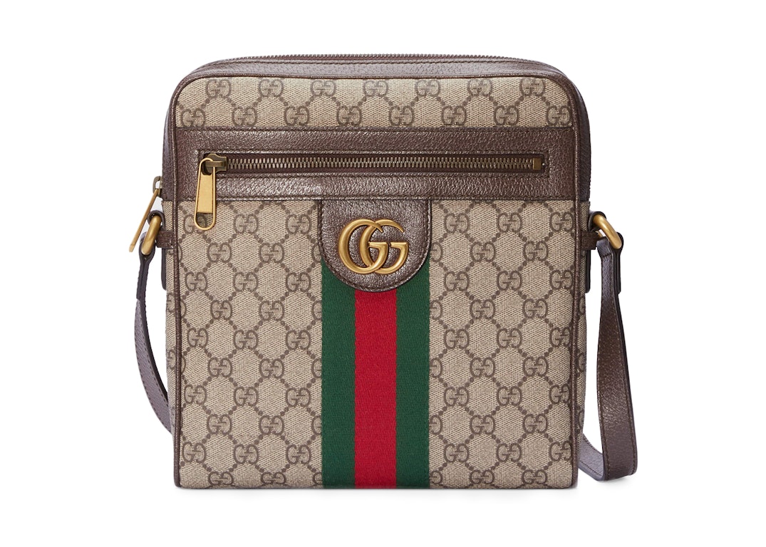 Pre-owned Gucci Ophidia Gg Small Messenger Bag Beige/ebony