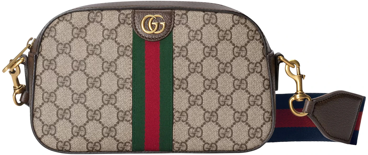 Gucci Ophidia GG Small Shoulder Bag Beige/Ebony in GG Supreme Canvas ...