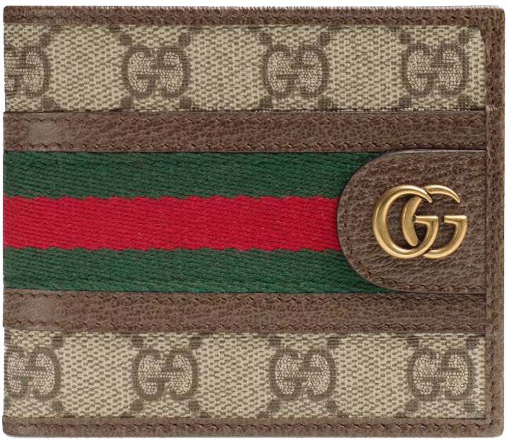 Ophidia GG Leather Wallet in Brown - Gucci