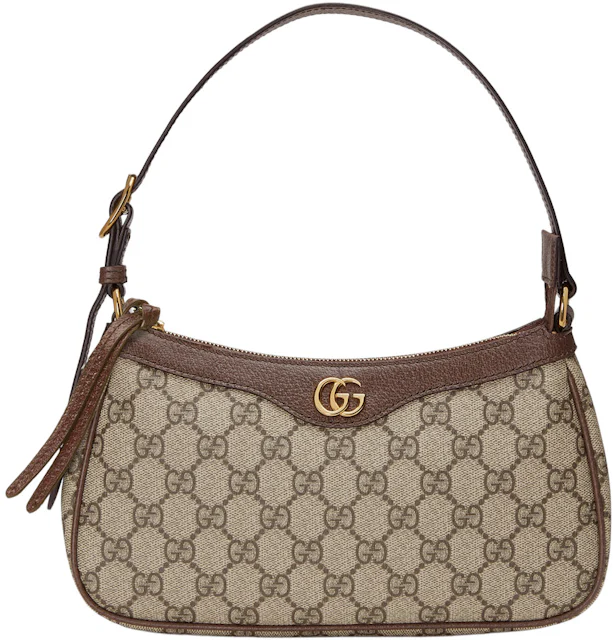 Gucci Ophidia Handbag Small GG Supreme Beige/Ebony in Canvas/Leather ...