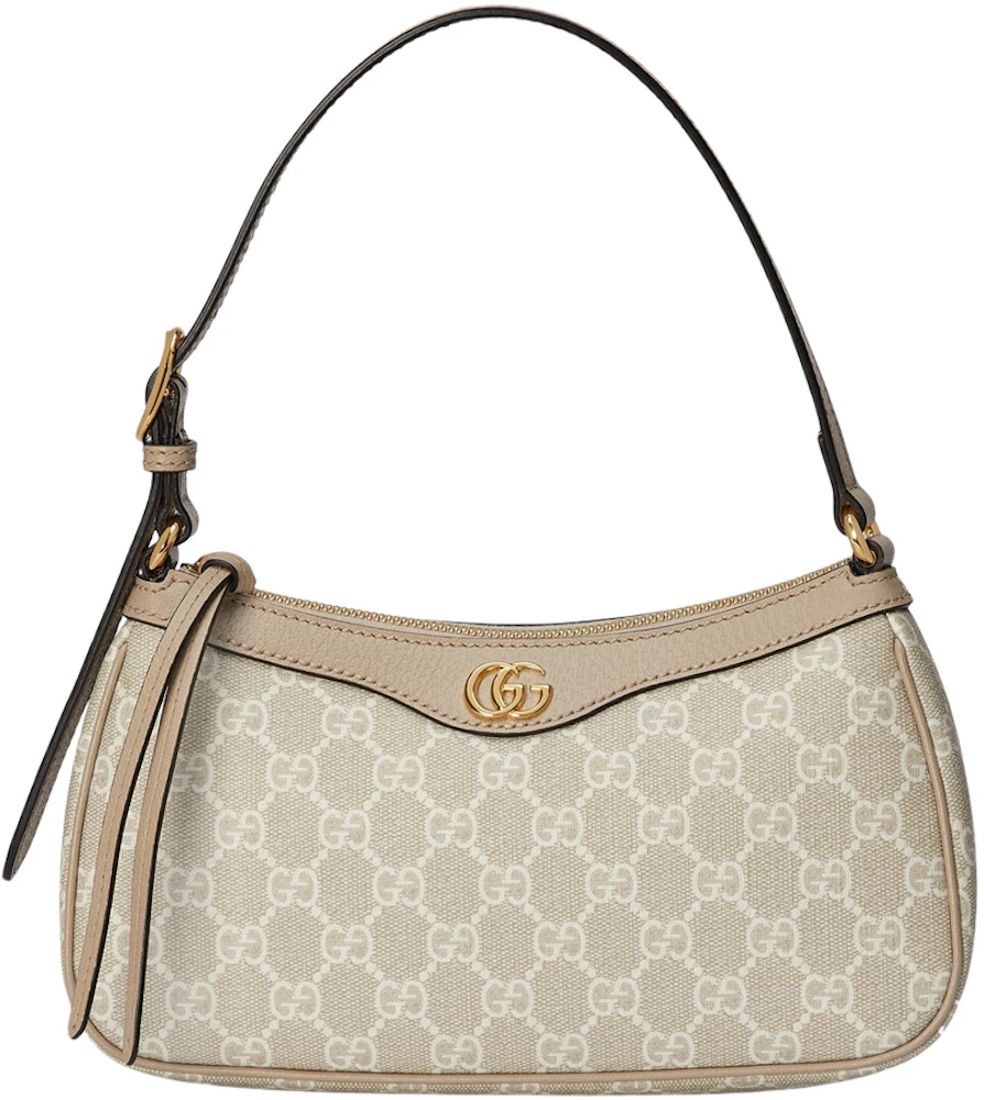 Ophidia GG small handbag in beige and ebony Supreme
