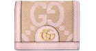 Gucci Ophidia Jumbo GG Card Case Beige/Light Pink