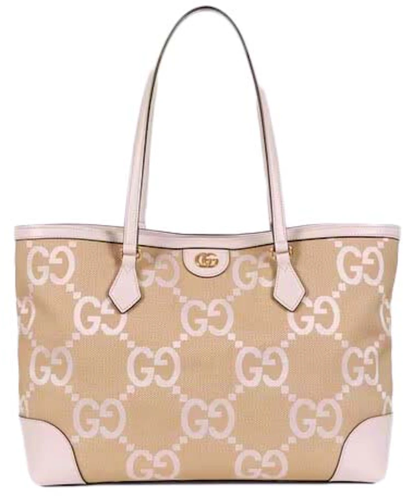 Jumbo GG tote bag in Brown Beige GG Canvas