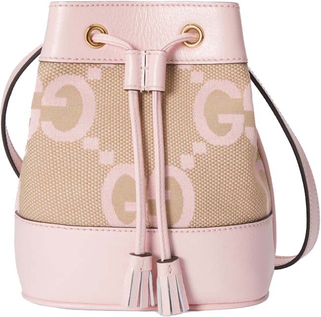 Gucci Ophidia Jumbo GG Mini Bucket Bag Camel/Light Pink in Canvas with  Gold-tone - US