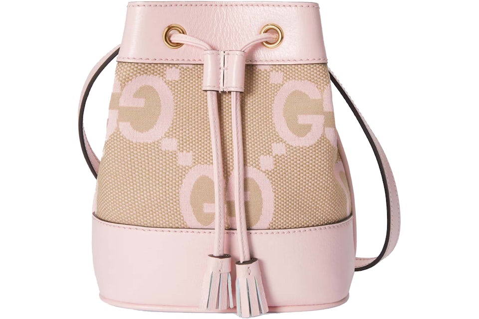 Gucci Ophidia Jumbo GG Mini Bucket Bag Camel/Light Pink in Canvas with  Gold-tone - US