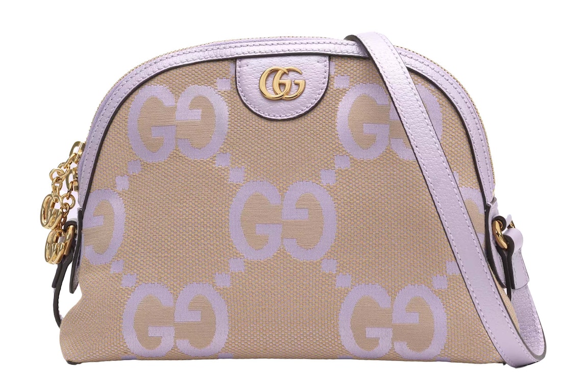 Pre-owned Gucci Ophidia Jumbo Gg Small Shoulder Bag Beige/lilac