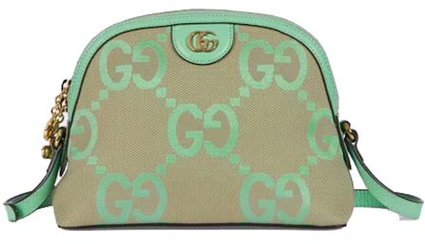 Gucci Ophidia Jumbo Gg Small Shoulder Bag In Green