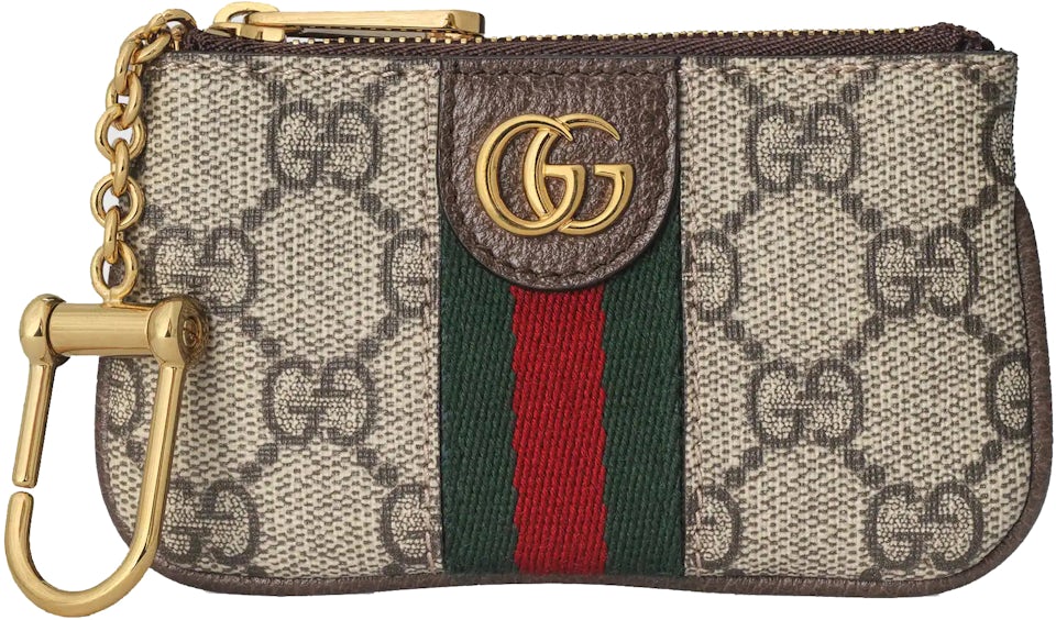 Gucci Ophidia Key Case Beige/Ebony in GG Supreme Canvas with Gold-tone - US