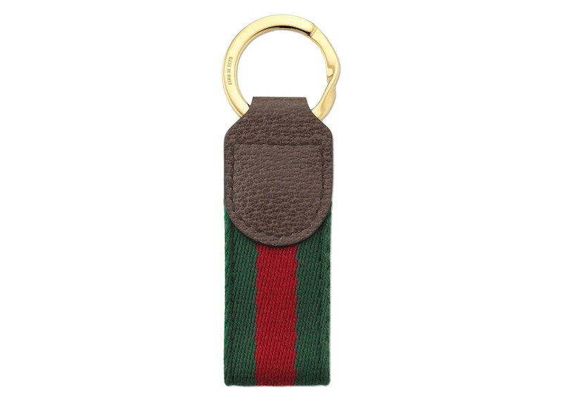 Gucci Ophidia Keychain Green/Red in GG Supreme Canvas with Goldtone US