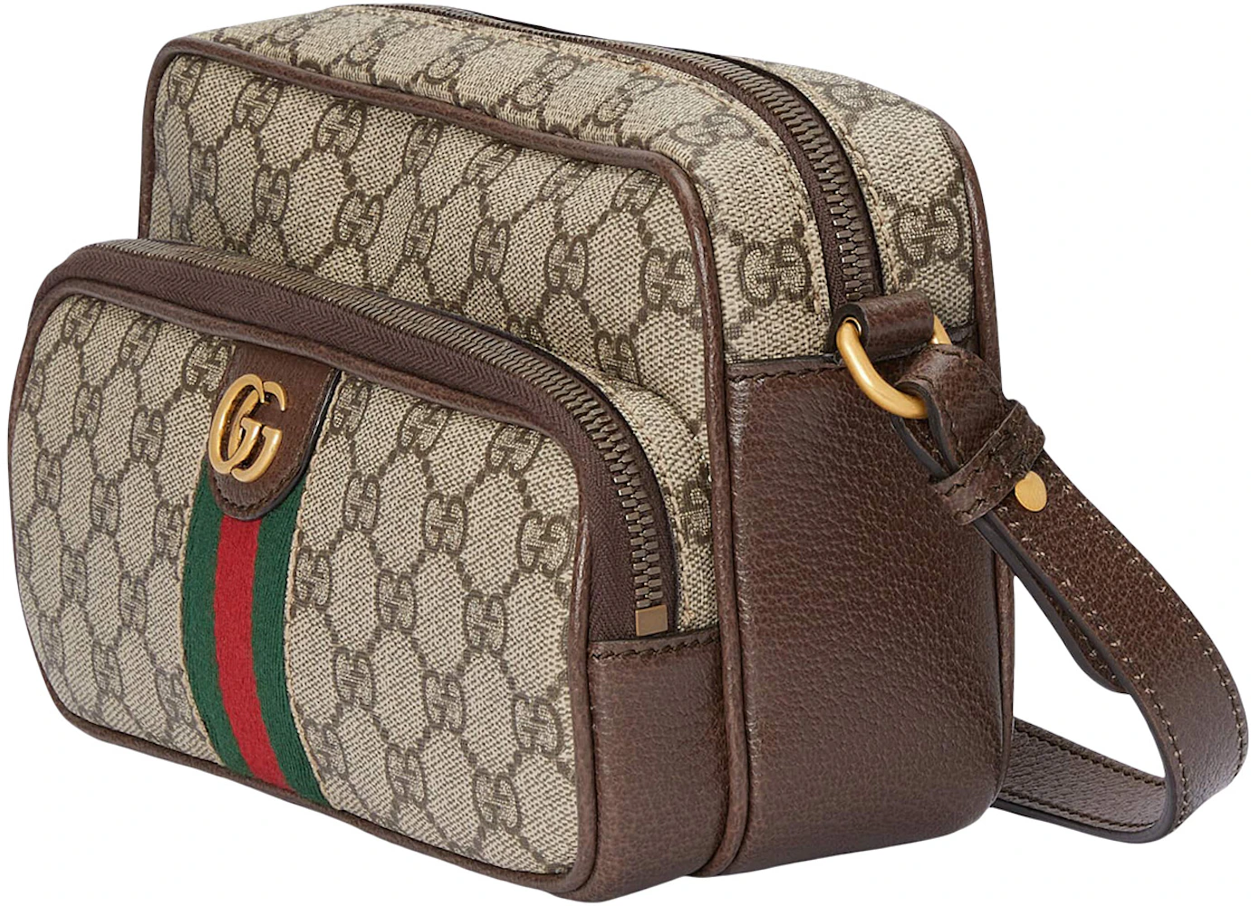 Gucci Ophidia Messenger Bag Small GG Supreme Beige/Ebony in Canvas ...