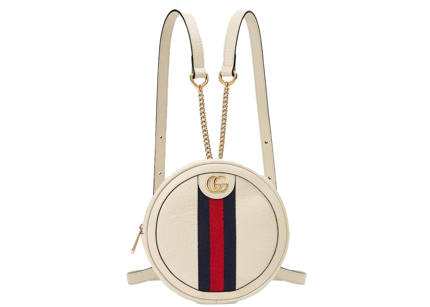 Gucci Ophidia Mini Backpack White in Calfskin Leather with Gold
