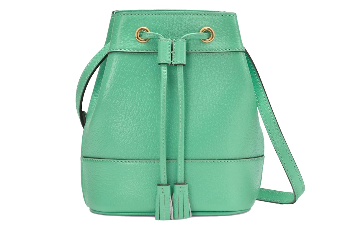 Pre-owned Gucci Ophidia Mini Bucket Bag With Double G Mint
