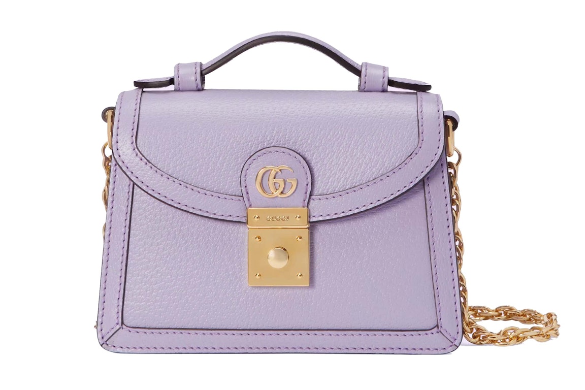 Pre-owned Gucci Ophidia Mini Shoulder Bag Lilac