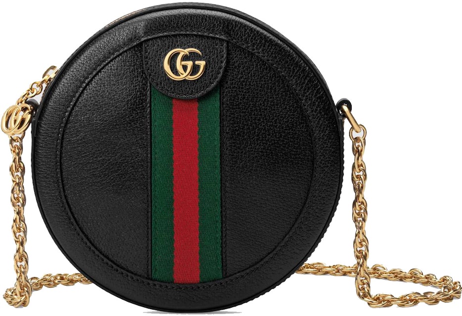 Gucci Ophidia Bag Mini Black in Leather with Gold-tone - US