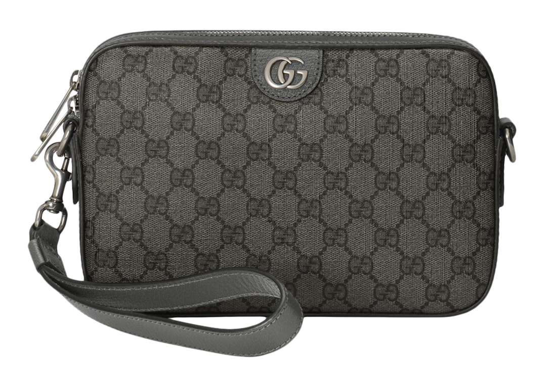 Pre-owned Gucci Ophidia Shoulder Bag Gg Supreme Grey/black