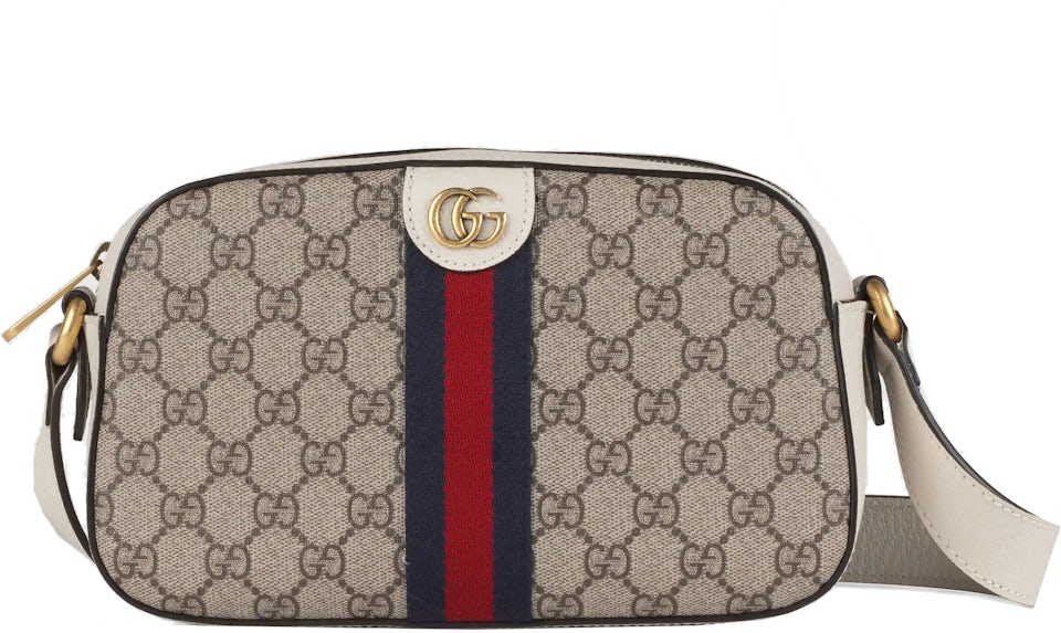 Gucci Ophidia GG Shoulder Bag Small Beige/Ebony in Canvas/Leather