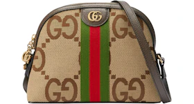 Gucci Ophidia Shoulder Bag Small Jumbo GG Camel/Ebony/Red/Green