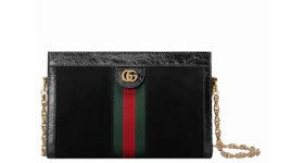 Gucci Ophidia Shoulder Bag Suede Small Black