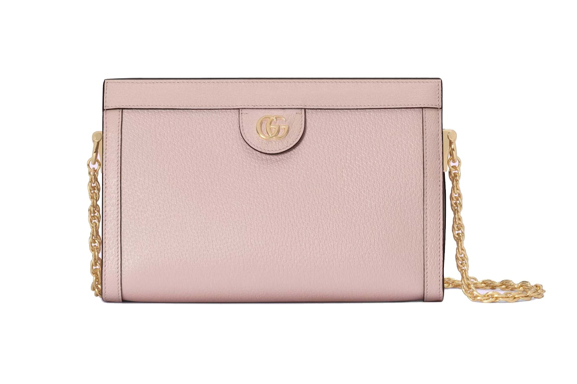 Pre-owned Gucci Ophidia Small Shoulder Bag With Double G Light Pink