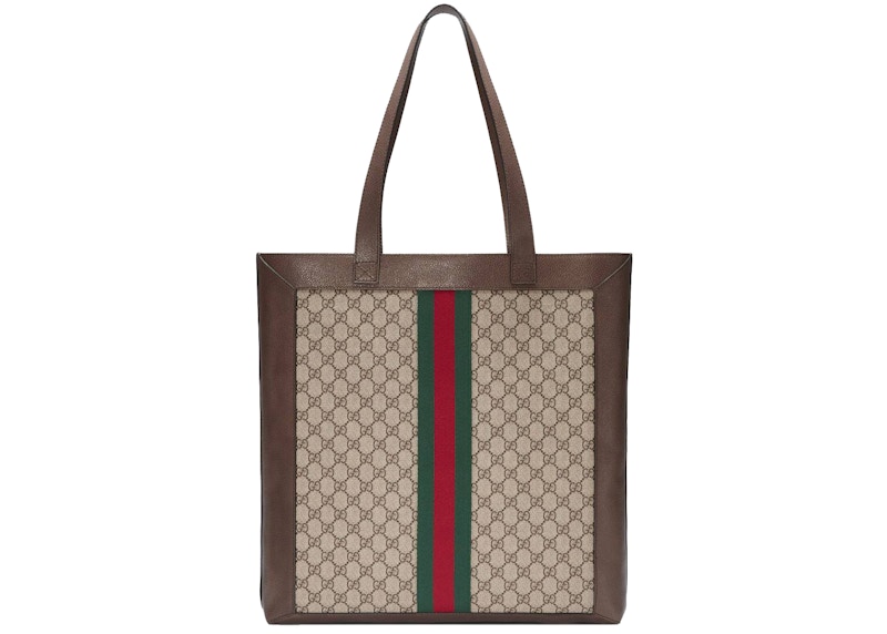 Gucci Ophidia Soft GG Supreme Large Tote Beige Ebony in Canvas