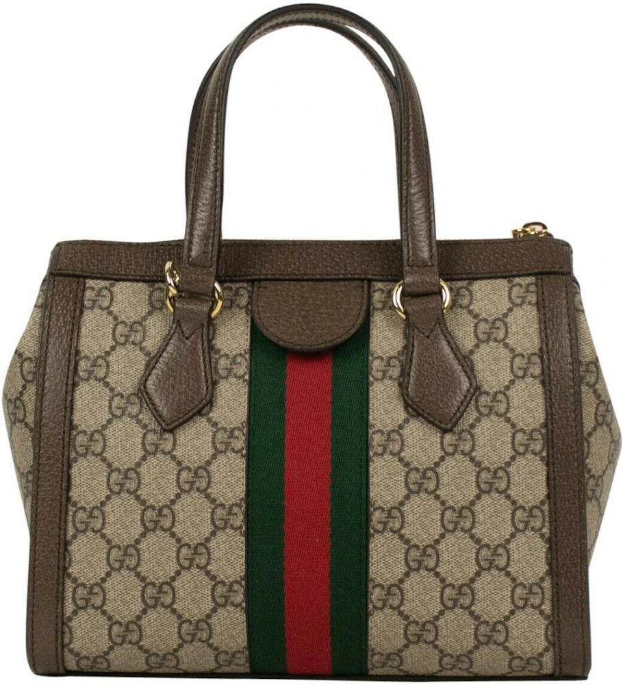 Gucci Ophidia Tote GG Small Beige in Supreme Canvas with Gold-tone - US