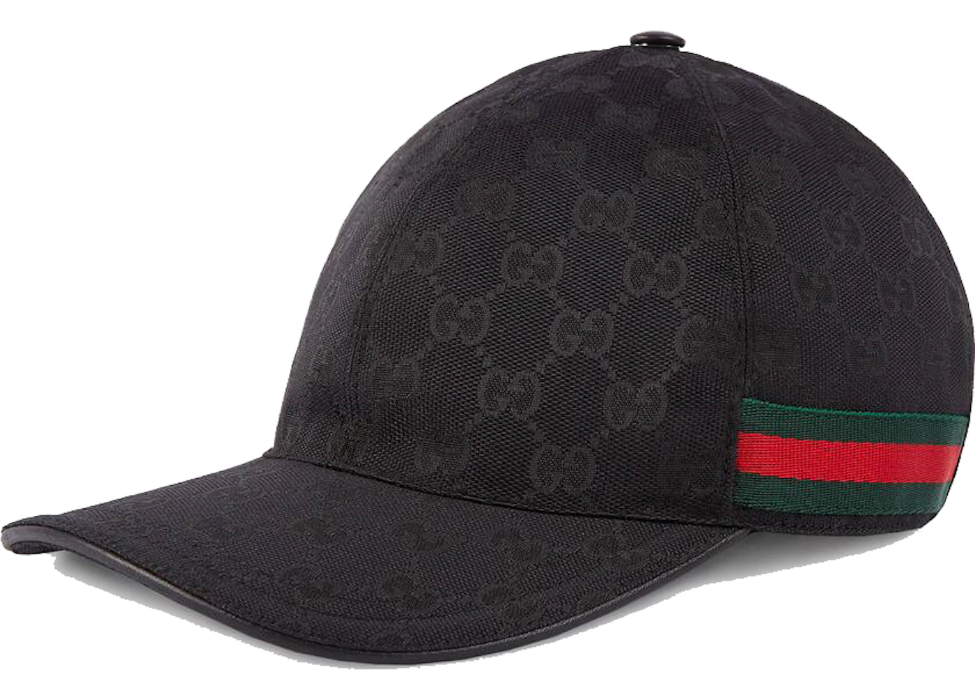Gucci Original GG Canvas Baseball Hat with Web Black Men's US