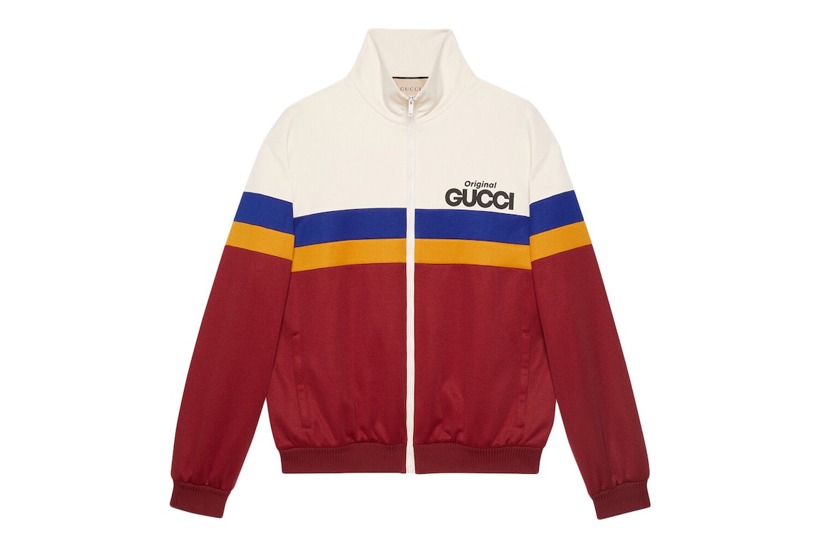 Pre-owned Gucci Original  Print Jersey Jacket Magenta/ivory