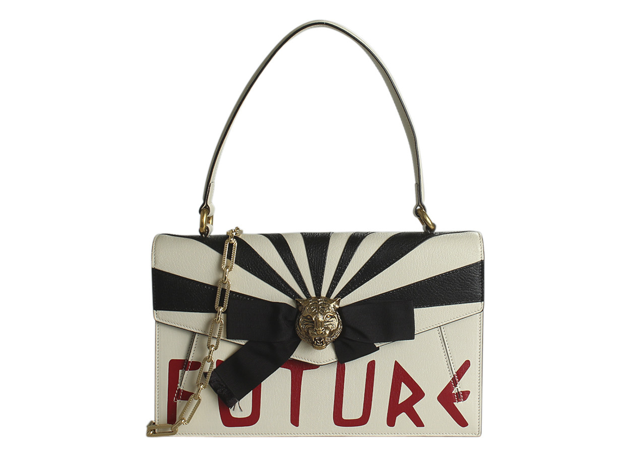 Gucci Osiride Future Top Handle White in Leather with Gold tone IT