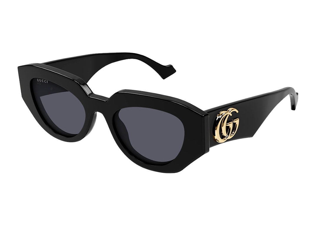 Pre-owned Gucci Oval Sunglasses Black (gg1421s-001-fr)