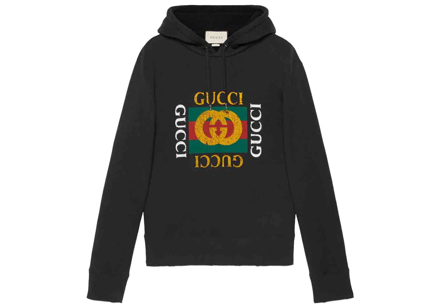 Gucci Oversize Sweatshirt with Gucci Logo Black Men's - US