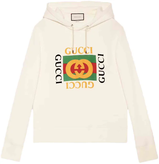 Gucci Oversize Sweatshirt with Gucci Logo White Men's - GB