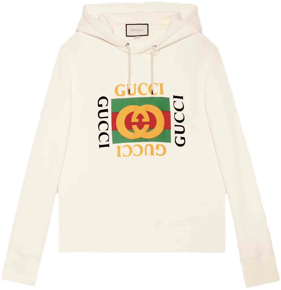 Gucci Oversize Sweatshirt with Gucci Logo White Men's - US