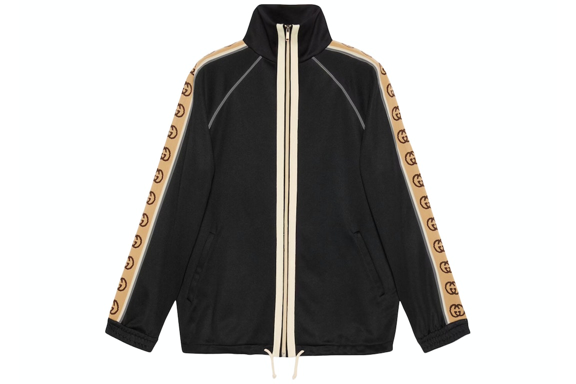 Pre-owned Gucci Oversize Technical Jersey Jacket Black