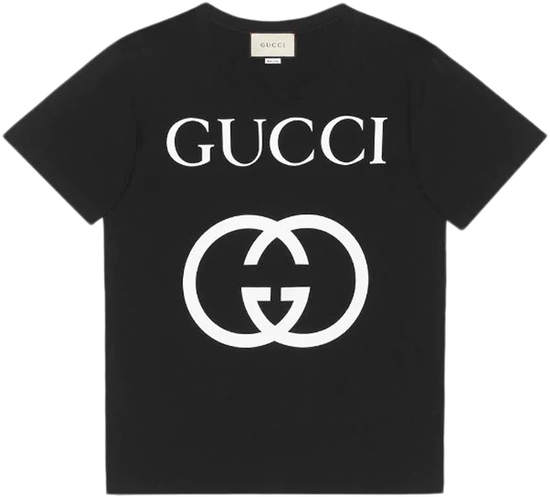 Gucci Oversize with Interlocking T-shirt Black/White - US