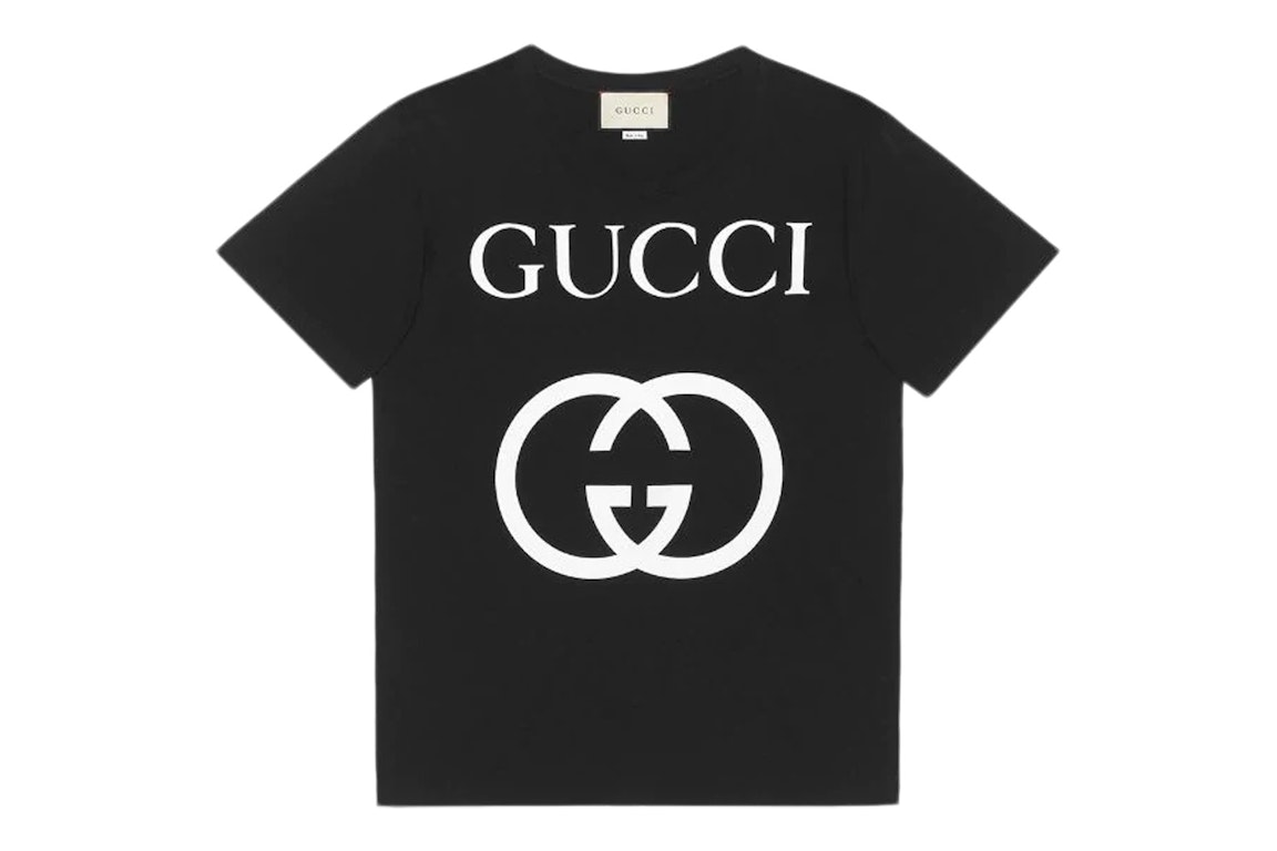 Pre-owned Gucci Oversize With Interlocking G T-shirt Black/white