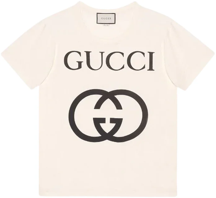 Gucci Oversize with Interlocking G T-shirt White/Black Men's - US