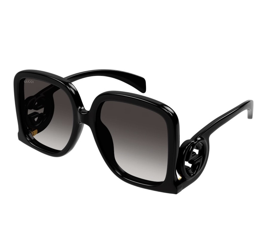 Pre-owned Gucci Oversized Square Sunglasses Black (gg1326s-001-58)