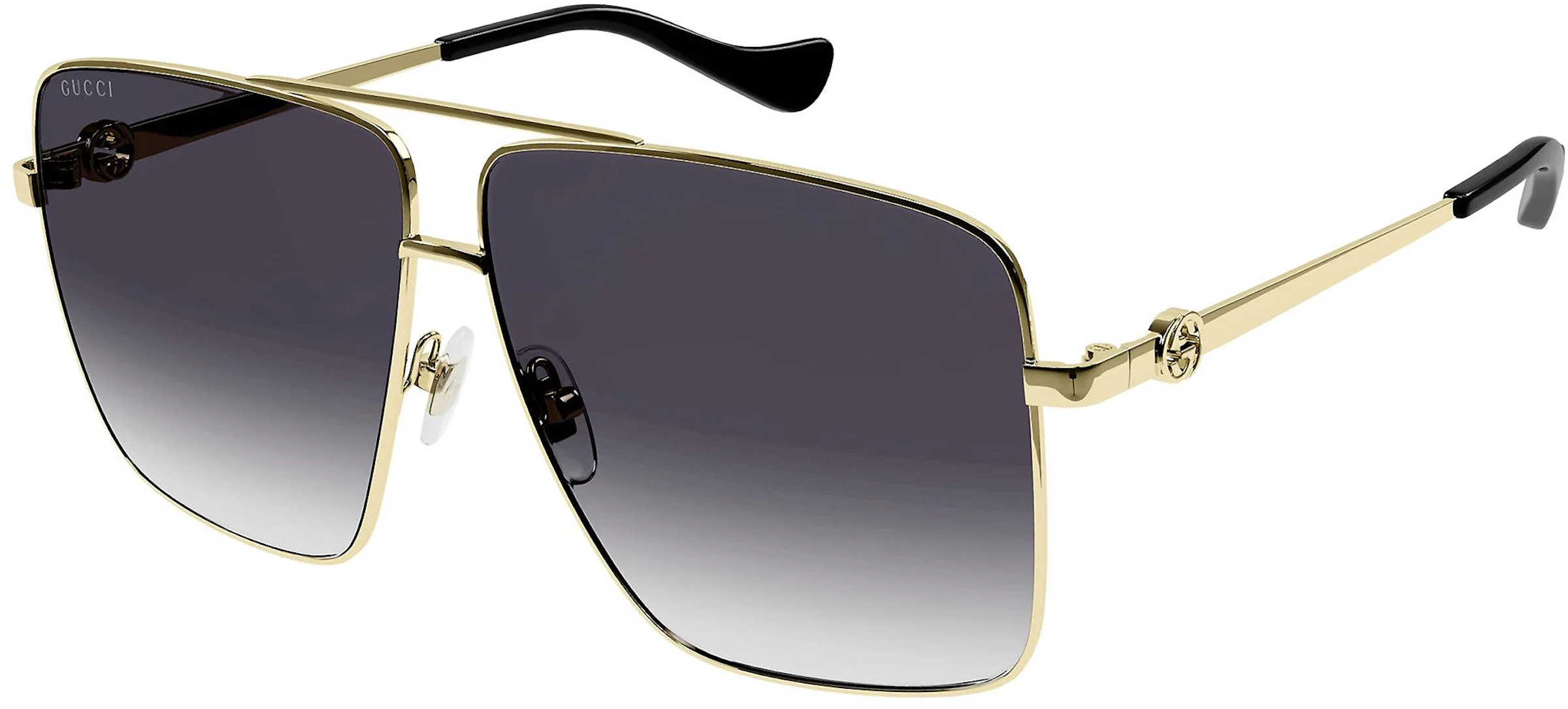 Gucci Oversized Square Sunglasses Gold/Gray Gradient (GG1087S-001-63 ...